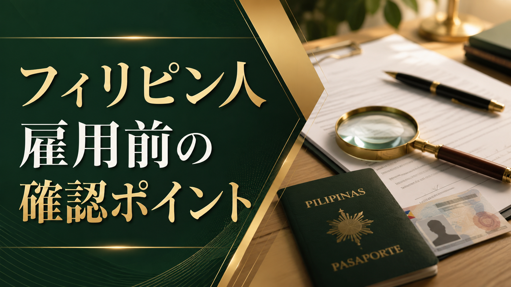 フィリピン人雇用前の確認ポイント